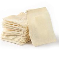 Cosynee Organic Cotton Reusable Produce Bags, Eco-Friendly Bulk Bin Bags for Food - Small 3x4 - Sachet Bags, Dry Fruit Storage, Drawstring Pouch (set of 50)