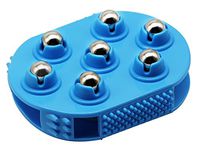 zdyCGTime with 7 360 Degree Roller Metal Ball Massage Gloves,Handheld Body Massage Tool for Relieving Tight and Sore Muscles, Alleviating Shoulder Arms Back Legs Calves Foot or Muscle Tension(Blue)
