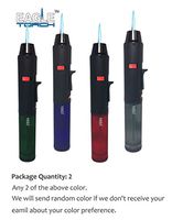 6 3/4" Eagle Torch Pen Gun Torch Lighter Butane Refillable Semi Transparent Tank (2)
