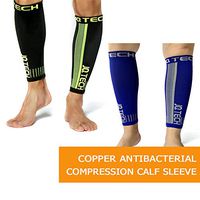 Calf Compression Sleeve - Leg Compression Socks for Shin Splint, Calf Pain Relief - Men, Women, and Runners (Multicolor-2 Pairs)