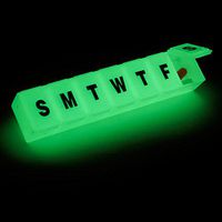 7 Day Glow in the Dark Pill Reminder - Weekly Medication Planner - Large