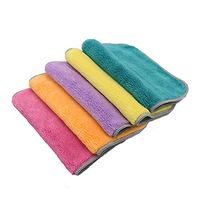 Wholesale Microfiber Rag Dish Cloth - Two Side Multi-Purpose Super Absorbent Best Kitchen Cleaning Rags Dust Drying Rags Car Window Glass Cloth (Pack of 10)