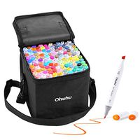 Alcohol Art Markers, Ohuhu 120 Colors Double Tipped Marker Set for Kids Adults Coloring, Alcohol-based Sketch Sketching Markers, Bonus 1 Colorless Marker Blender, Great Mother's Day Gift Idea