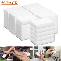 Hello22 Magic Cleaning Eraser Sponge, 50 Counts Melamine Sponges in Bulk - Multi Surface Power Scrubber Foam Pads - Bathtub, Floor, Baseboard, Bathroom, Wall Cleaner