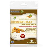 Turmeric Max Topical Patch - 30 Patches (Made in The USA) - Joint Pain & Inflammation Relief - Organic Vegan - Sugar Latex Gluten Free