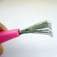 Rurah Pink Plastic Handle Hair Durable Brush Comb Cleaner Tool 2 PCS