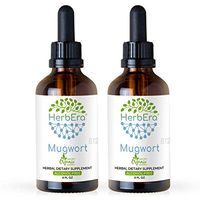 Mugwort B120(2pcs) Alcohol-Free Herbal Extract Tincture, Super-Concentrated Organic Mugwort (Artemisia vulgaris) Dried Herb (2x4 fl oz)