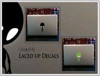 Red Alien Apple Head Macbook Pro Skin Vinyl Decal Sticker 2013 Laced Up Decals
