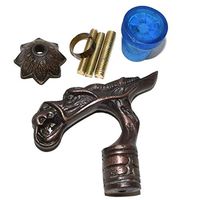 Eve.Store Antique Brass Dragon Handle Walking Stick Hrdware Set