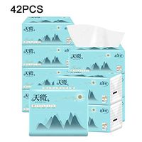 42 Bags Soft Facial Tissue Native Wood Pulp Facial Tissue Toliet Paper Pulling Napkin for Bathroom Household Tissue Paper Household