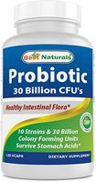 Best Naturals Probiotic 10 Strains & 30 Billion CFU Intestinal Flora, 120 Veggie Capsules - Shelf Stable probiotic