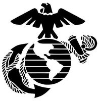 USMC Marine Corps Emblem Military - Sticker Graphic - Auto, Wall, Laptop, Cell, Truck Sticker for Windows, Cars, Trucks