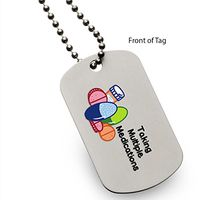 Taking Multiple Medications Medical Alert ID Dog Tag