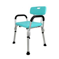 Bath Chair/Bath Stool Pregnant Woman Bathing Aluminum Alloy Non-Slip Bath Stool Elderly Bathroom Stool with Armrests Backrest Height Adjustable Bath Stool -by TIANTA