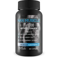 Max Muscle T -1000 NO2 - NO2- Stimulant Free Pre Workout- Build Lean Muscle Mass- Reduce Body Fat- Boost Energy Levels 60 cap