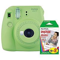 Fujifilm Instax Mini 9 (Lime Green) with Instax Mini Film (20 Sheets)