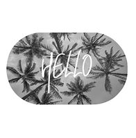 Shower Mat, Simple Island Style Hello Bathroom Bathtub Shower Room Anti-Fall Moldproof Mat