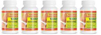 Garcinia Cambogia Extract 1300 60% HCA Weight Management Appetite Suppressant 60 Capsules Per Bottle 5 Bottles