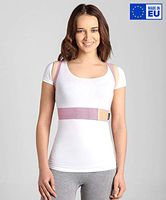 BeFit24® Posture Corrector for Women and Men Under Clothes - Adjustable Upper Back Straightener - Shoulder Support Brace - Slouching Correction - Neck and Clavicle Pain Relief [ Size 3 - Pink/Beige ]