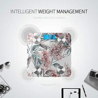 Bluetooth Body Fat Scale Lilac Pattern Smart Wireless Scale with LCD Display Measuring Body Weight Bmi and Health Digital Scale