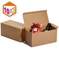 MESHA Groomsmen Gift Boxes 9x4.5x4.5 Inch Gift Boxes Bulk Gift Boxes with Lids Brown Kraft Paper Boxes Easy Assemble Boxes for Wrapping Gifts (1 Brown-10Pcs)