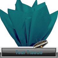 100 Pack x Mighty Gadget (R) Teal Colored Tissue Paper Sheets 15" x 20"