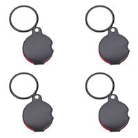 BestTong 4 Pack 8X Mini Magnifying Glass Folding Pocket Magnifier Loupe with Black Rotating Protective Case for Reading Newspaper, Science Class, Hobby, Jewelry, Inspect