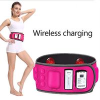 Slimming Belt Electric Fitness Vibrating Tummy Massage Toned Stomach Muscles Electric Stimulators Fat Burning Belt Fast Weight Loss,Pink
