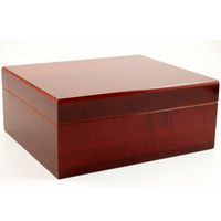 Cherry Cigar Humidor with Hygrometer and Humidifier 50 Count