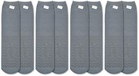 Secure (4 Pairs) Non Skid Socks with All-Around Grip Tread - Hospital Style for Elderly Fall Injury Prevention
