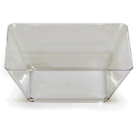 Creative Converting 4 Count Square Plastic Bowl, 5-Inch, Clear