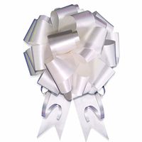 Nicky Bigs Novelties 10-8" White Pull Bow Pew Bows Wedding Decorations Wrap