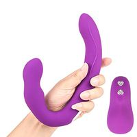 FngS Perfect Size Couple Adult Toys Strapless Strapon Erotic Remote Control Strap-on Lesbian Double Ended (A)