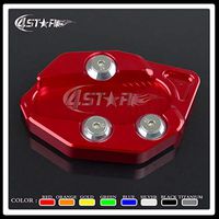 Frames & Fittings Motorbike CNC Aluminum Kickstand Sidestand Side Stand Enlarger Plate Pad for Yamaha TMAX530 T-MAX 530 TMAX 530 2012-2014 - (Color: Red)