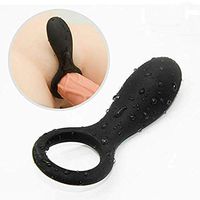 Soft Perfect Toy for Men Couple, Realistic Silicone Oral Tongue Stimulator Therapeutic Wand Massager, Adjustable Licking Sucking Vibrant Ring