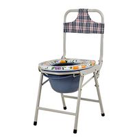 Vei Jie Stainless Steel Bath Chair, Toilet Chair, Waterproof/Rustproof | Folding | with Lid | Bathroom Armchair | Maximum Load 120kg (35cmX37cmX75cm) db