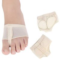 KuKiMa Toe Separator Microfiber Bottom Elastic Mesh Non Slip Yoga Toes Ball of Foot Pads Metatarsal Cushions for Metatarsalgia Half Shoe Cover（L）