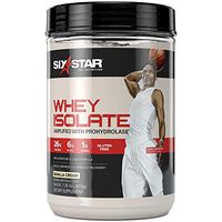 Six Star 100% whey Isolate Protein Powder Plus, 32g Ultra-Pure whey Protein Powder, Vanilla Cream, 1.35 Pound