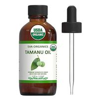 USDA Certified Organic Tamanu Oil Cold Pressed 4 Oz (118 ML) - 100% Pure Natural Premium Grade by SVA Organics - Unrefined Aromatic, Perfect for Hair Skin, Face and Skin Natural Traditional Oil