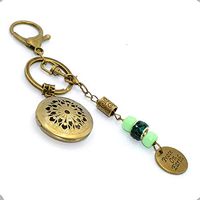 ALBATROSART -Stylish Handmade Key Chains, Car Key Chains, Handbags Holders- (-Hollow Pattern Perfume Essential Oil Aromatherapy Diffuser Locket-)