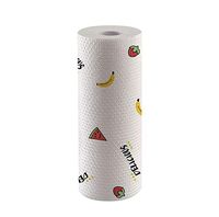 SOFMUO Reusable Cleaning Cloths Disposable Cleaning Towels Kitchen Towels Dish Cloths Heavy Duty Eco-Friendly Non Woven Eco Mutipurpose Handy Wipes 50 pcs/roll（Fruit)