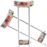 TOMMHANES AMISGUOER Crutch Underarm Pads Crutch Pad Crutch Hand Grip Covers Crutch Cover Washable OneSize (2 Armpit, 2 Hand Cushion) (CP16R)