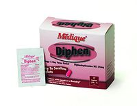 Medique Products 18464 Diphen Hay Fever Allergy Relief Caplets Commissary, 24-Pack