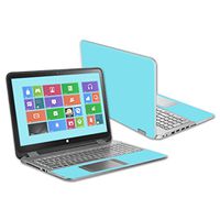 Mightyskins Skin Compatible with Hp Envy X360 15.6" (2014 Version) Laptop Wrap Cover Sticker Skins Solid Baby Blue