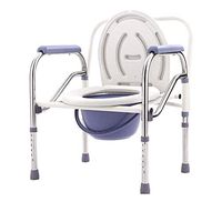 Convenient Comfortable and Non-Slip Chair Commode Chair, Easy to Use,Store and Clean, Household Durable Portable Foldable Commode Chair