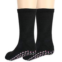 Self Heating Sock Magnetic Therapy Massage Tourmaline Healthcare Socks for Women Men (5Pair, Black)