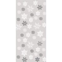 hersrfv home Large Snowflakes Cello Bags 20 Pack Winter Christmas Party Decoration