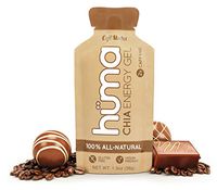 Huma Chia Energy Gel, Café Mocha, 24 Gels, 2X Caffeine - Premier Sports Nutrition for Endurance Exercise