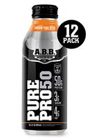 American Body Building Pure Pro 50, Post-Workout Recovery Protein Shake, Muscle Builder, HI-Protein, Low Fat, Low Sugar, Chocolate Peanut Butter Flavored, Ready to Drink 18 oz Bottles, 12 Count