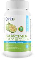 Sonix Labs-60% HCA, Pure Garcinia Cambogia Extract - Extra Strength - Natural Weight Loss Supplements - Carb Blocker & Appetite Suppressant - All Natural Diet Pills for Women & Men - 60 Capsules
